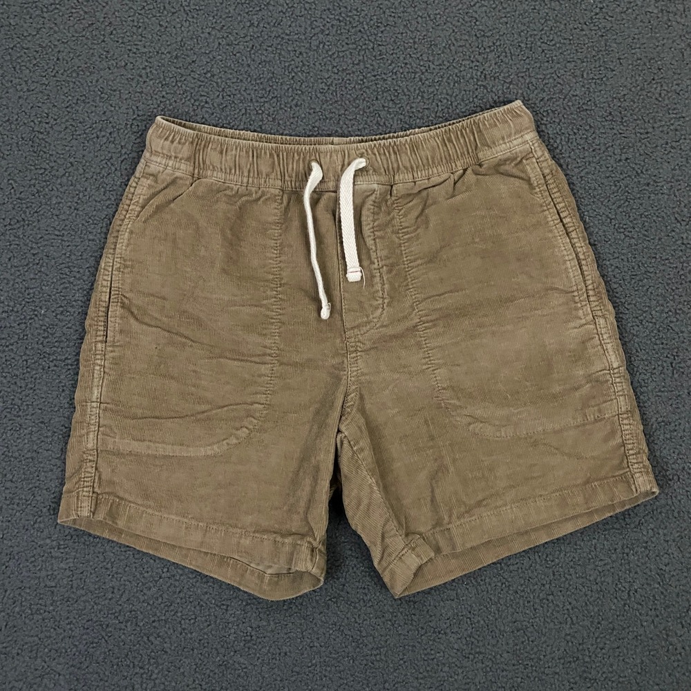 Wallace & Barnes 6" Corduroy Shorts Mens XS Beige Drawstring Elastic Waist Jcrew
